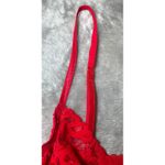Escante Lingerie Top Womens Large Red Lace Garter Straps Suspender Adjustable Photo 2