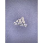 Adidas  Lilac & White Essentials 3 Stripped Cropped Hooded Sweatshirt Photo 6