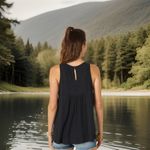 Wrangler  Retro Black Multicolor Embroidered Aztec‎ Design Top Sz M EUC Photo 1