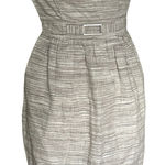 Banana Republic  Strapless Linen Cotton Blend Coastal Dress w Pockets Sz 0 EUC XS Photo 0