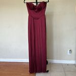 House Of CB ‎ XS D-DD  'Marcella' Berry pleated georgette maxi dress NWOT Photo 10