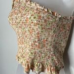 Japna Floral One Shoulder Smocked Ruffle Top Photo 1