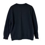 Holiday Editions Embroidered Winter Sweatshirt Womens XL Black Fleece Lined Cozy Photo 4