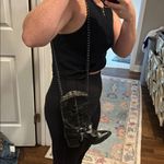 Vintage Cowboy Boot Purse Black Photo 7