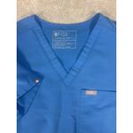 FIGS  Catarina One-Pocket Scrub Top Women's Small‎ Capri Blue EUC Photo 5
