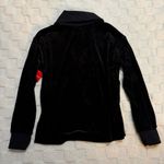 Spanx Black Velvet Half Zip Pullover Long Sleeve Jacket, Women’s Large NWT Photo 2