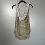 Charmed Hearts  Women's Gray/Olive Green Y2K Grunge Hooded Tank Top - Size Large Photo 7