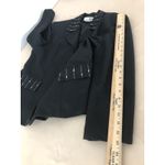 Henry Lee Women Blazer 12 Embroidered Long Sleeve Clueless Preppy Black 3 Button Photo 6