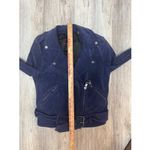 Bagatelle NYC Suede 100% Leather Moto Jacket Full Zip Blue Women's Size Small Photo 6