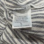 Savanna Jane Striped Embroidered Sleeveless Blue White Tank Top Women’s Large White Photo 3