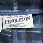 Pendleton Womens Vintage Pleated Maxi Skirt Size 14 Blue Plaid Wool USA Preppy Photo 4