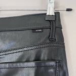 MOTHER Denim MOTHER Faux Leather The Insider Cropped Bootcut Pants Wax On Wax Off Black Photo 8