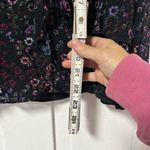 Reiss Fazia India Black Ruffle Floral Long sleeve Blouse size 8 Photo 6