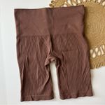 Suzette Collection  Brown Ribbed Sports Bra & Shorts Set Photo 3