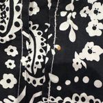 Liz Claiborne  Black & White Paisley A-Line Pleated Cotton Skirt Women's Size 10 Photo 4