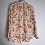 J.Crew  Womens Classic-fit Ruffleneck Shirt Size 6 In Cherry Blossoms Long Sleeve Photo 1