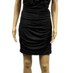 Speechless  Black Ruched Embellished Spaghetti Strap Mini Cocktail Dress Medium Photo 0