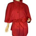 Betsey Johnson RED SNAP BUTTON CAPE JACKET (XL) Photo 0