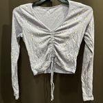 Hollister  Lavender Floral V-Neck Long Sleeve Baby Tee Size M Photo 0