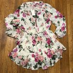 Love Shack Fancy NWT  Popover Dress in Rose ballet Blush Venetian floral silk XL Photo 7