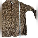DKNY  Cheetah Print Fleece 2PC Pajama Pant Set Long Sleeves LRG p16 Photo 3