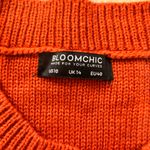 BloomChic Rust Orange Pearl Embellished Sweater Size 10 Feminine Knit Top in EUC Photo 10