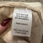 Etcetera  white & tan knit knee-length pencil skirt size M Photo 4