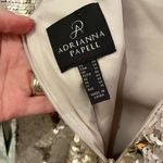Adrianna Papell party Dress sequins champagne white gold NWT 14 Photo 6