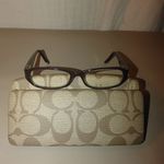 Coach Womens Designer Eyeglasses Roberta 643 Brown with Case Fashion Frames Photo 0