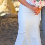 White Maxi Silk Satin Dress Size 4 Photo 3