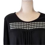 Joseph Ribkoff  Black Silver Stud Scoop Neck Long Sleeve Tunic Mini Dress size 8 Photo 8