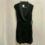 Line and Dot NWT REVOLVE  V-neck 100% silk‎ black mini dress Photo 2