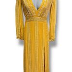 En Creme Yellow Gold Maxi Dress Size S Photo 0