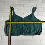 American Eagle  Crop Top XL Green‎ Embroidered Crochet Eyelet Boho Sleeveless Photo 2