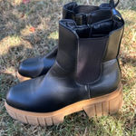 y2K Sugar Gisel Black Ankle Boots Womens 9.5M Lug Sole Platform Chelsea Booties Size 9.5 Photo 0