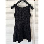 Vibe Sportswear Black Damask Sleeveless Fit & Flare Dress Photo 4