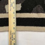 Nine West Camouflage Sparkle V Neck Sweater Womens Size L Neutral Metallic Photo 5