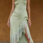 12th Tribe Green Fringe Dress Photo 0