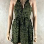 Urban Outfitters Sparkle & Fade Green/Black Camo Mini Tank Dress Size 0 Photo 5