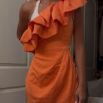 DO+BE Orange semi formal dress Photo 0