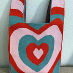 Knit Heart Bag Pink Photo 0