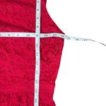 Hollister Womens Red Lace Apron Neck Sleeveless Cut Out Back Side Zip Dress Sm Photo 6