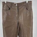 Wilfred Brown faux Leather Straight Leg Pants 8 chocolate mocha fall winter Photo 5