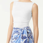 NWT OGL Move Ribbed Ruched Side Tank Top in White Built Photo 0