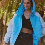 FP Movement by Free People Vibrant Blue Rain Jacket Size L Photo 0