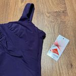 Lands' End  Womens Dark Purple One Piece Swim Suit Underwire Size 8P Petite NEW Photo 4