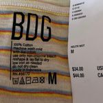 Urban Outfitters NEW  BDG Yellow Multicolor Striped Scoop Tie Front Crop Top Sz M Photo 3