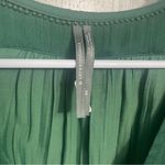 Anthropologie Sensual Plunge V-Neck Cinch Puff Sleeve Green Emerald Top size XS Photo 4