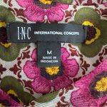 INC International Concepts Illusion Semi Sheer Purple Floral Mesh Top Size M Purple Size M Photo 6