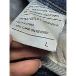 Kancan Distressed Cutoff Denim Shorts Rainbow Detail Women's Size L Blue Size L Photo 9